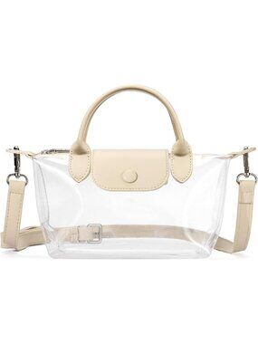 Stadium Approved Clear Crossbody Bag | Waterproof PVC, Adjustable Strap, Small